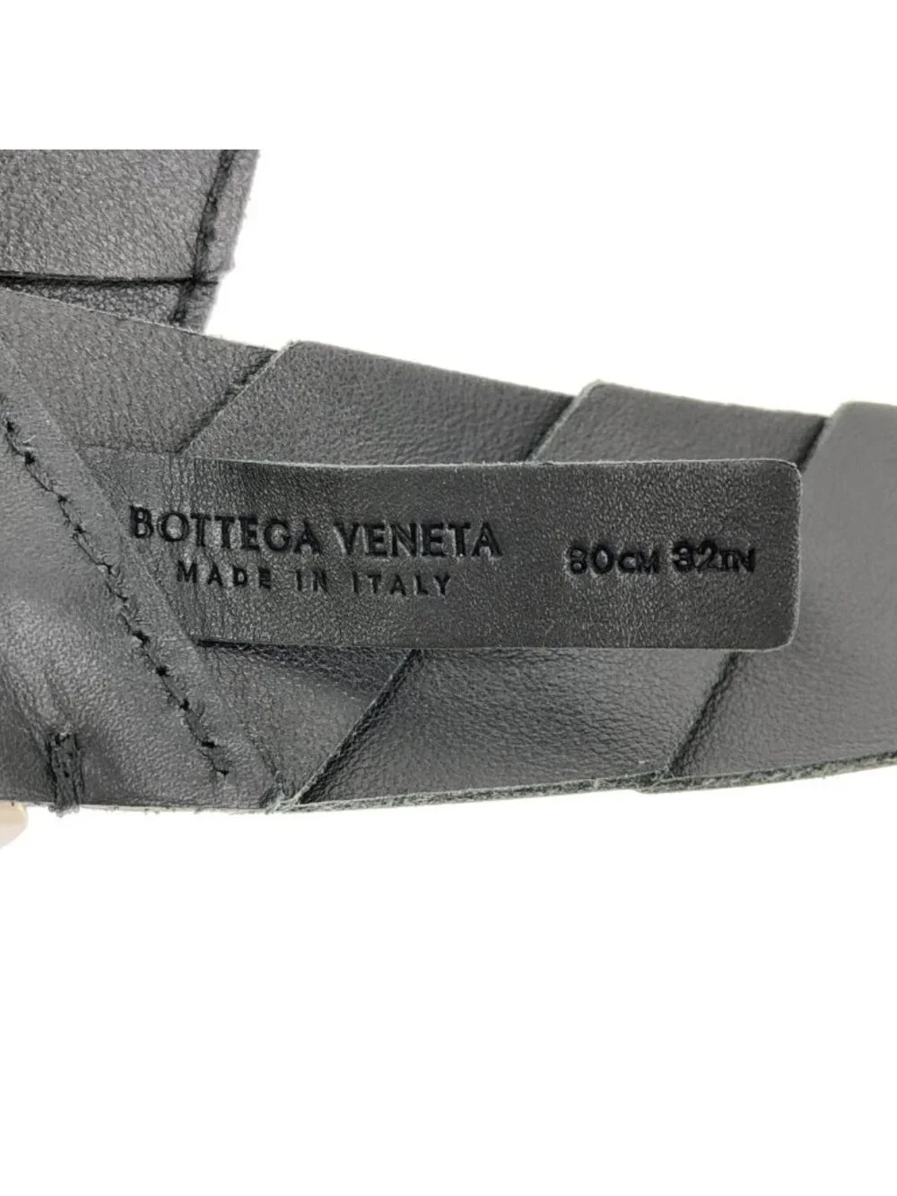 Bottega Veneta Leather Belt Black 80